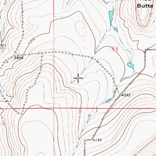 Topographic Map of 19N04E33C___01 Well, MT