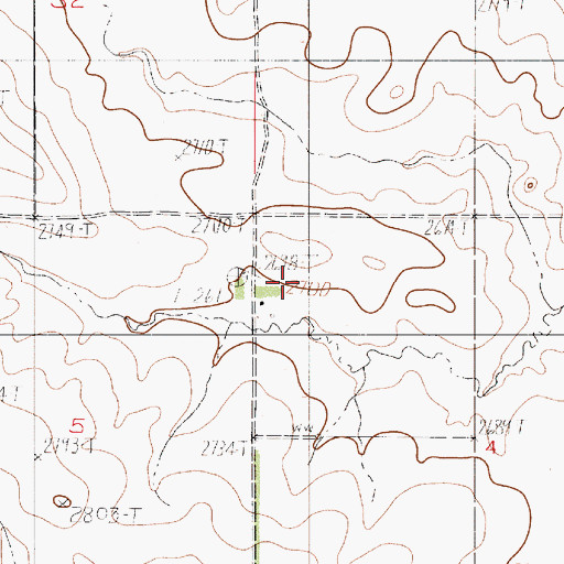 Topographic Map of 18N52E14BBC_01 Well, MT