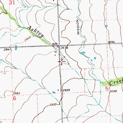 Topographic Map of 18N19W05BBC_01 Well, MT