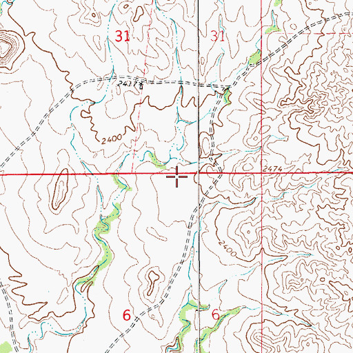 Topographic Map of 18N56E06ABDD01 Well, MT