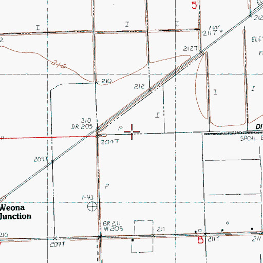 Topographic Map of Ditch Number 39, AR