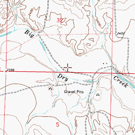 Topographic Map of 19N42E32D___01 Well, MT