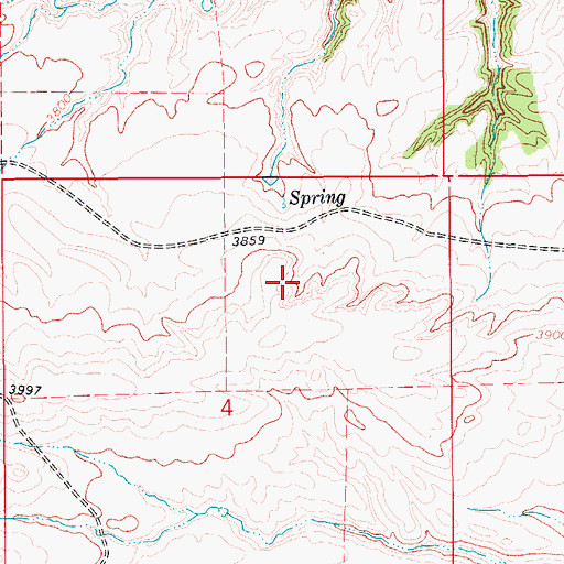 Topographic Map of 18N11E04AB__01 Spring, MT