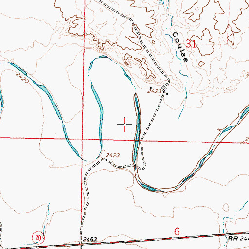 Topographic Map of 19N41E31C___01 Well, MT