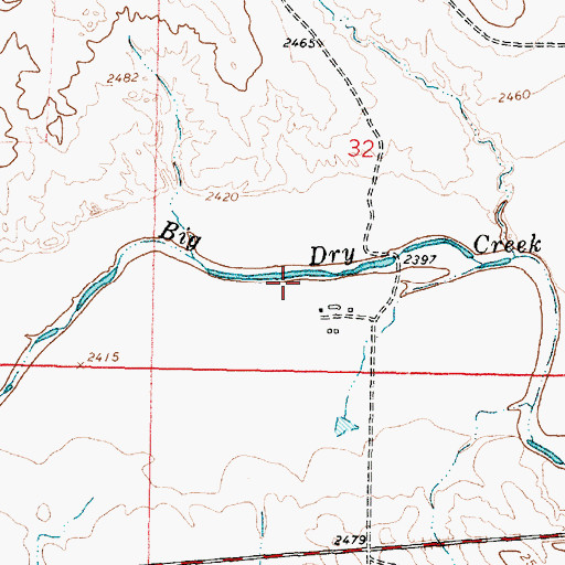 Topographic Map of 19N41E32C___01 Well, MT