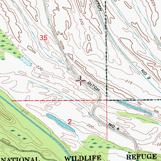 Topographic Map of Ditch Number 4, AR