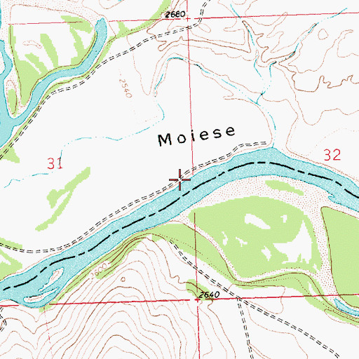Topographic Map of 19N21W31DAB_01 Well, MT