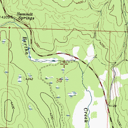 Topographic Map of 19N16W35ACBD01 Well, MT