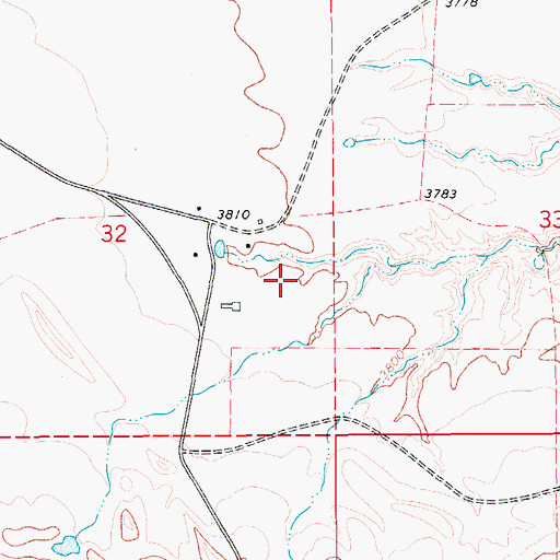 Topographic Map of 19N11E32DA__03 Spring, MT