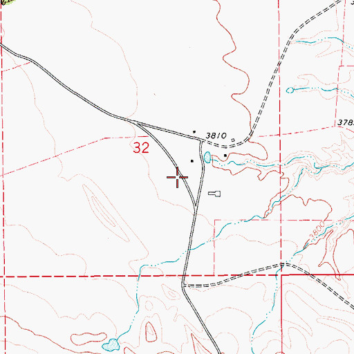 Topographic Map of 19N11E32DB__01 Well, MT