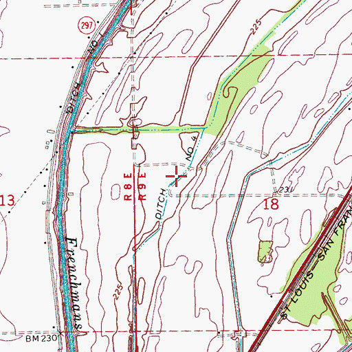Topographic Map of Ditch Number 4, AR
