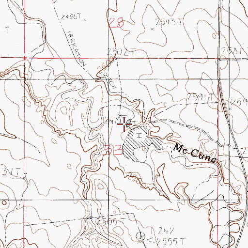 Topographic Map of 19N48E33ACBC01 Well, MT