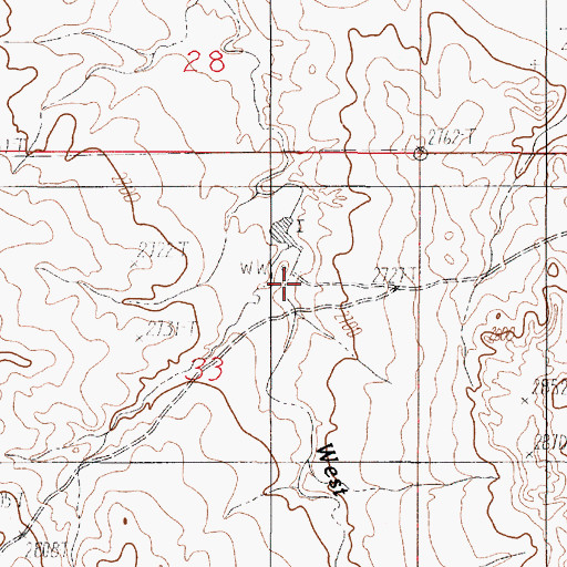 Topographic Map of 19N49E33ACAA01 Well, MT