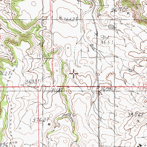 Topographic Map of 19N20E35CA__01 Well, MT
