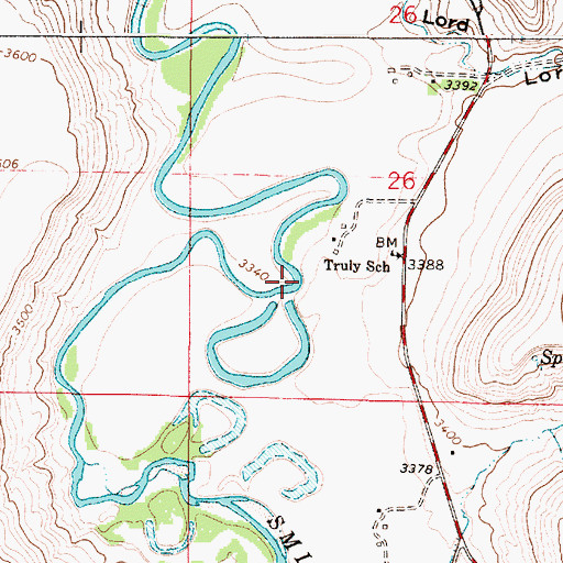 Topographic Map of 19N02E26C___01 Well, MT