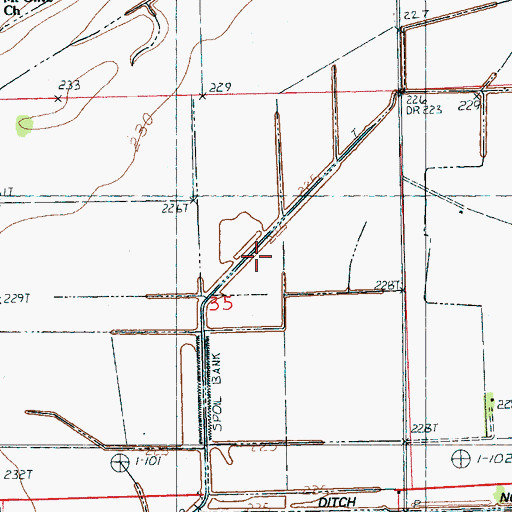 Topographic Map of Ditch Number 4, AR