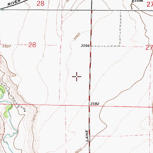 Topographic Map of 19N02E28DDAB01 Well, MT