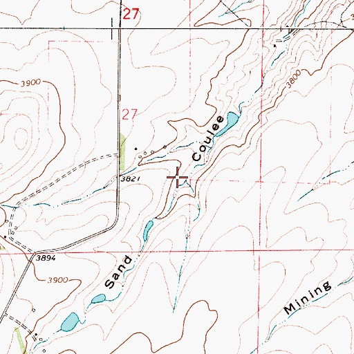 Topographic Map of 19N04E27D___01 Well, MT