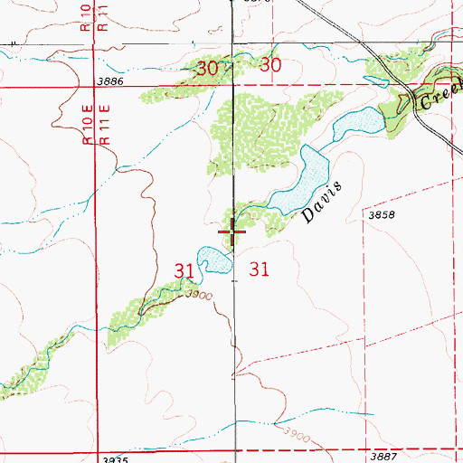 Topographic Map of 19N11E31BD__01 Spring, MT