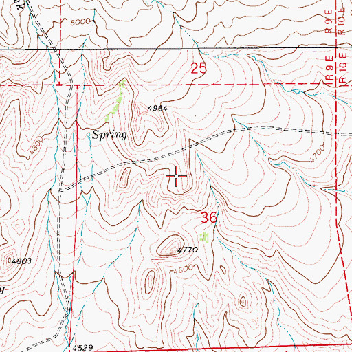 Topographic Map of 19N09E36BD__01 Spring, MT