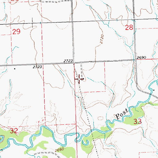 Topographic Map of 19N20W33BBC_01 Well, MT