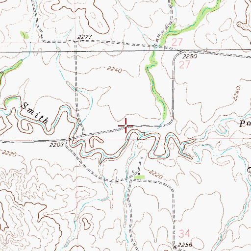 Topographic Map of 19N60E34BA__01 Well, MT