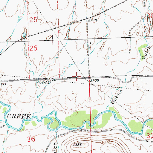 Topographic Map of 19N21W25DDDD01 Well, MT