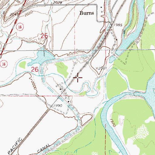 Topographic Map of 19N57E26DD__01 Well, MT