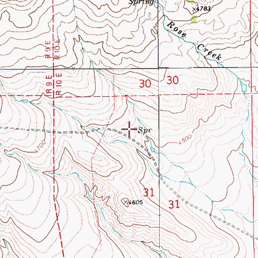 Topographic Map of 19N10E31BA__01 Spring, MT
