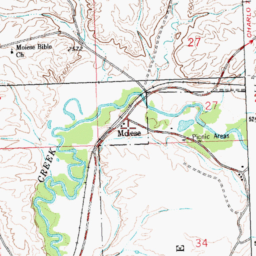 Topographic Map of 19N21W27CCD_02 Well, MT