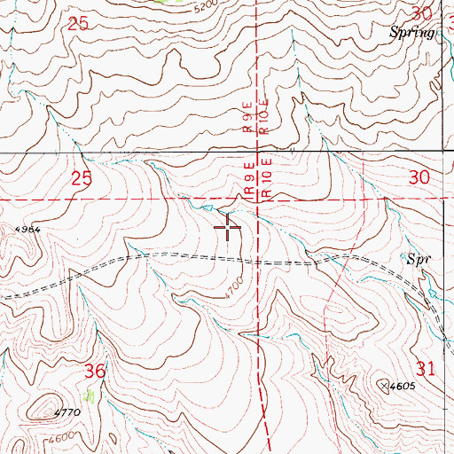 Topographic Map of 19N09E36AA__01 Spring, MT