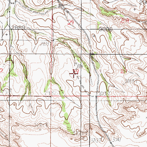 Topographic Map of 19N51E29CCA_01 Well, MT