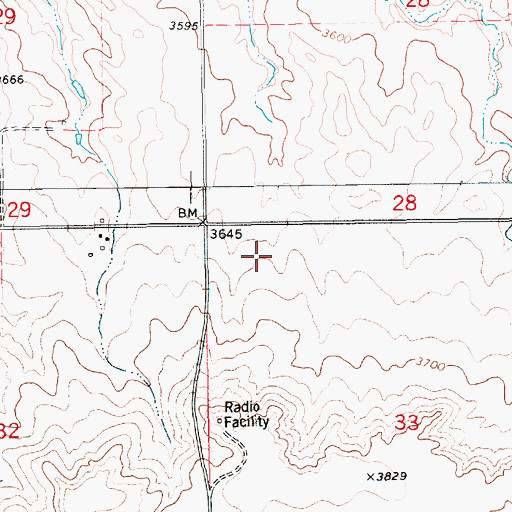 Topographic Map of 19N14E33BBBB02 Well, MT