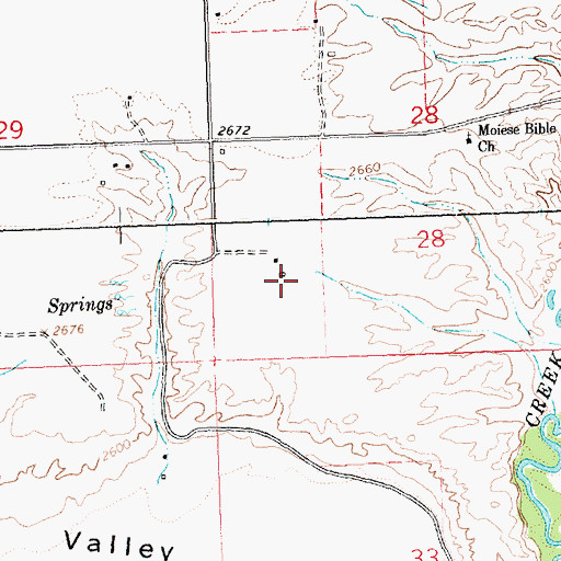 Topographic Map of 19N21W28CCA_01 Well, MT