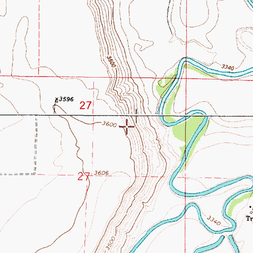 Topographic Map of 19N02E27A___01 Well, MT