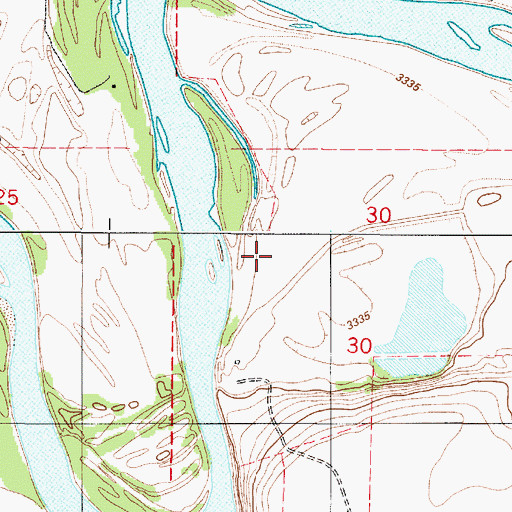 Topographic Map of 19N02E30B___01 Well, MT