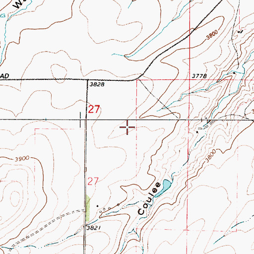 Topographic Map of 19N04E27A___01 Well, MT