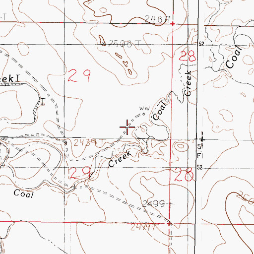 Topographic Map of 19N44E29ADCD01 Well, MT