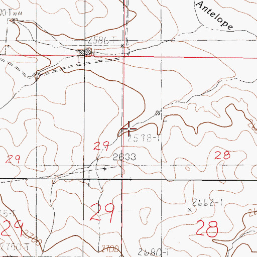 Topographic Map of 19N47E28BCBC01 Well, MT