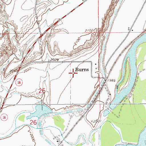 Topographic Map of 19N57E26AD__01 Well, MT