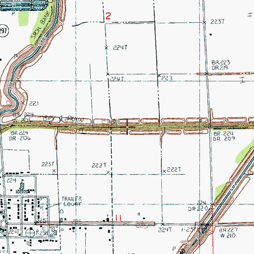Topographic Map of Ditch Number 40-B, AR