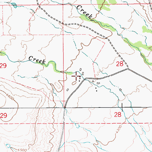 Topographic Map of 19N10E28CB__01 Spring, MT