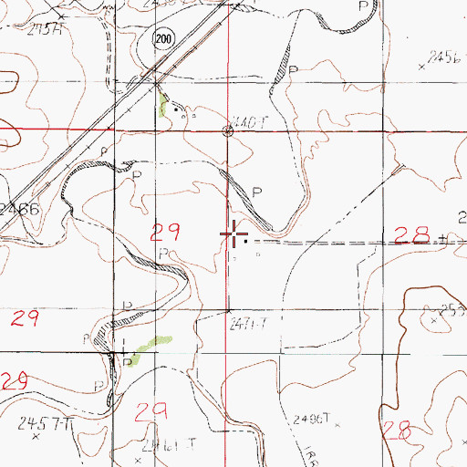 Topographic Map of 19N48E28BCBB01 Well, MT