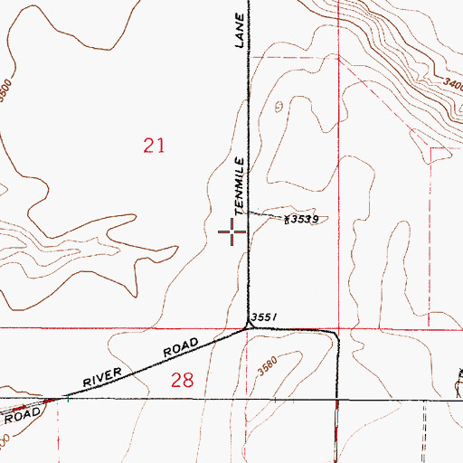 Topographic Map of 19N02E21D___01 Well, MT