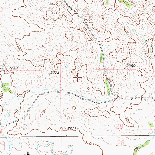 Topographic Map of 19N60E28BA__01 Well, MT