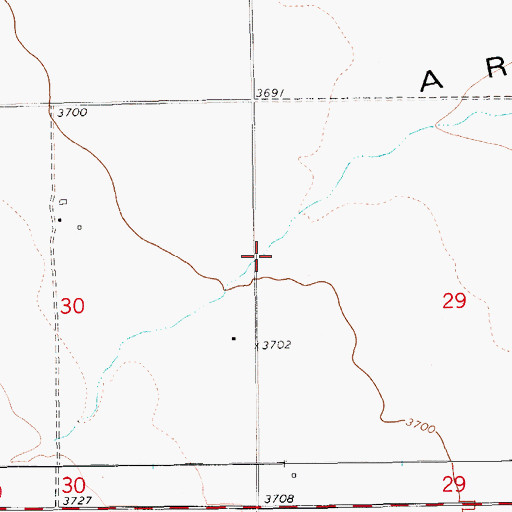Topographic Map of 19N13E29BCBD01 Well, MT