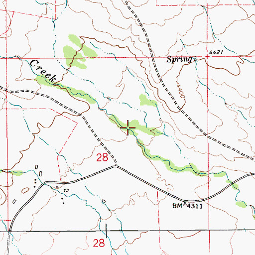 Topographic Map of 19N10E28AC__01 Spring, MT