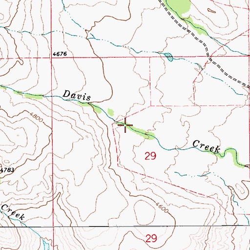 Topographic Map of 19N10E29BD__01 Spring, MT