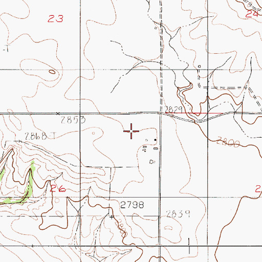 Topographic Map of 19N52E26AAD_01 Well, MT
