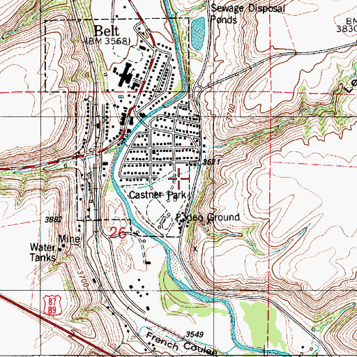 Topographic Map of 19N06E26ACAD01 Well, MT